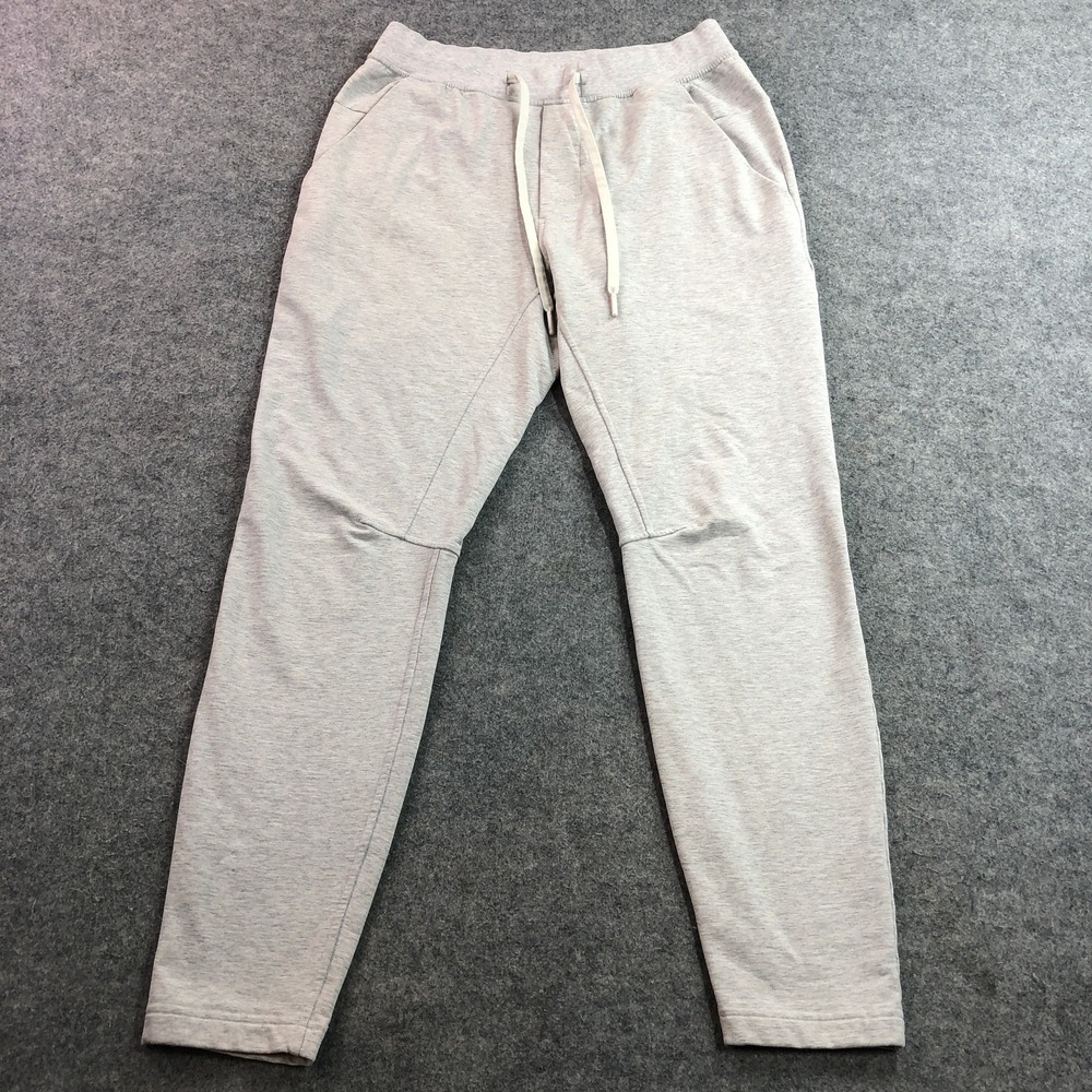 Lululemon Mens City Sweat Joggers M Grey Heathered French Terry Tapered Pants